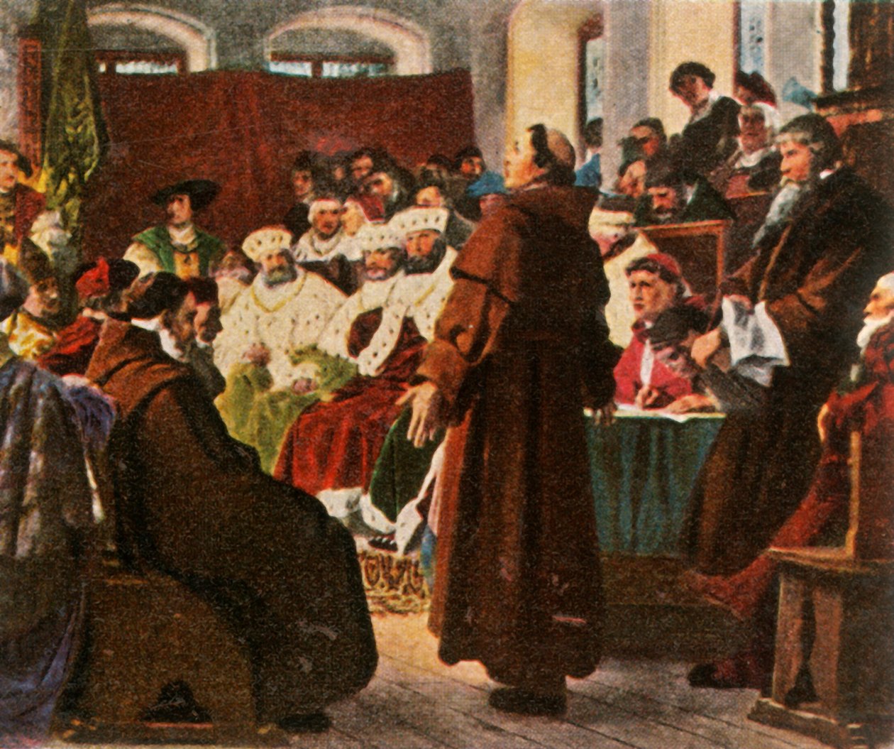 Luther vid riksdagen i Worms, 1521, 1936. av Unbekannt