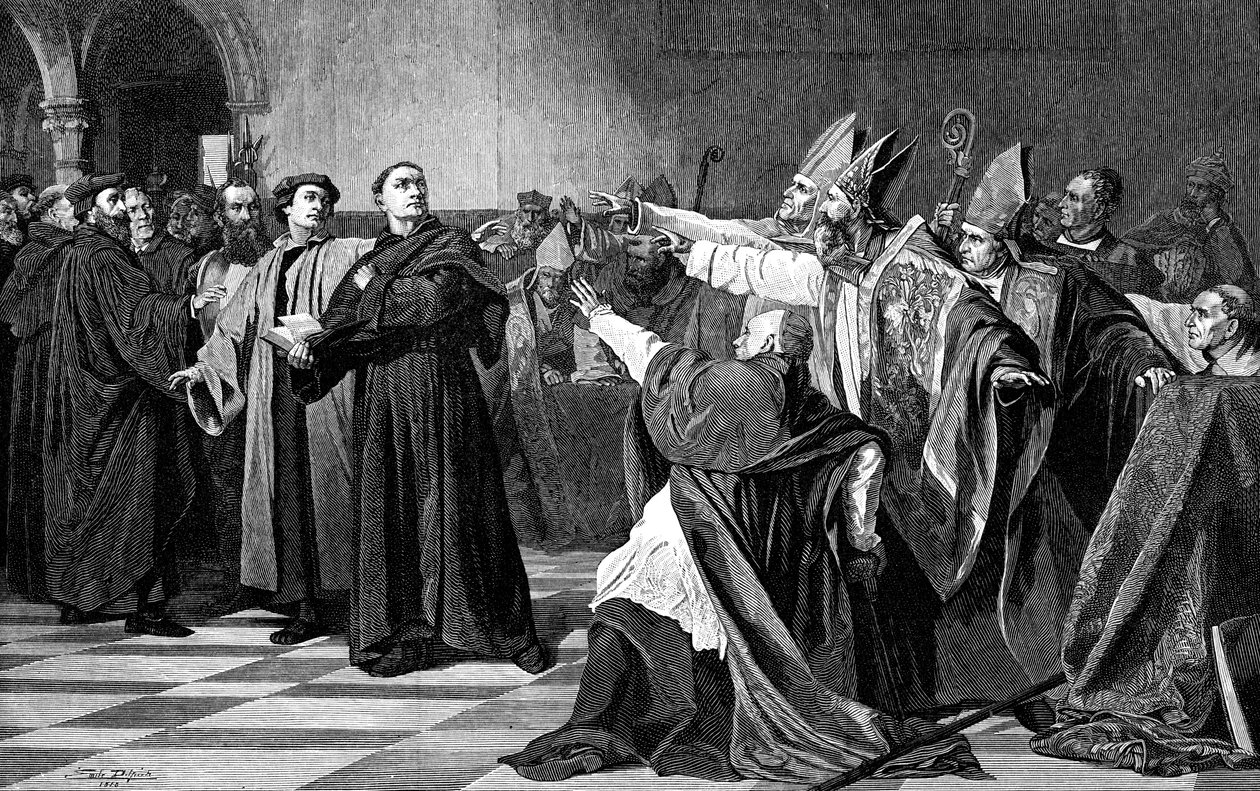 Luther vid Worms diet, 1882 av Unbekannt