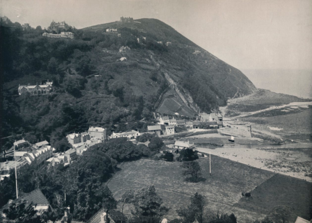 Lynmouth - The Hill, Visar Lynton Above, 1895 av Unbekannt