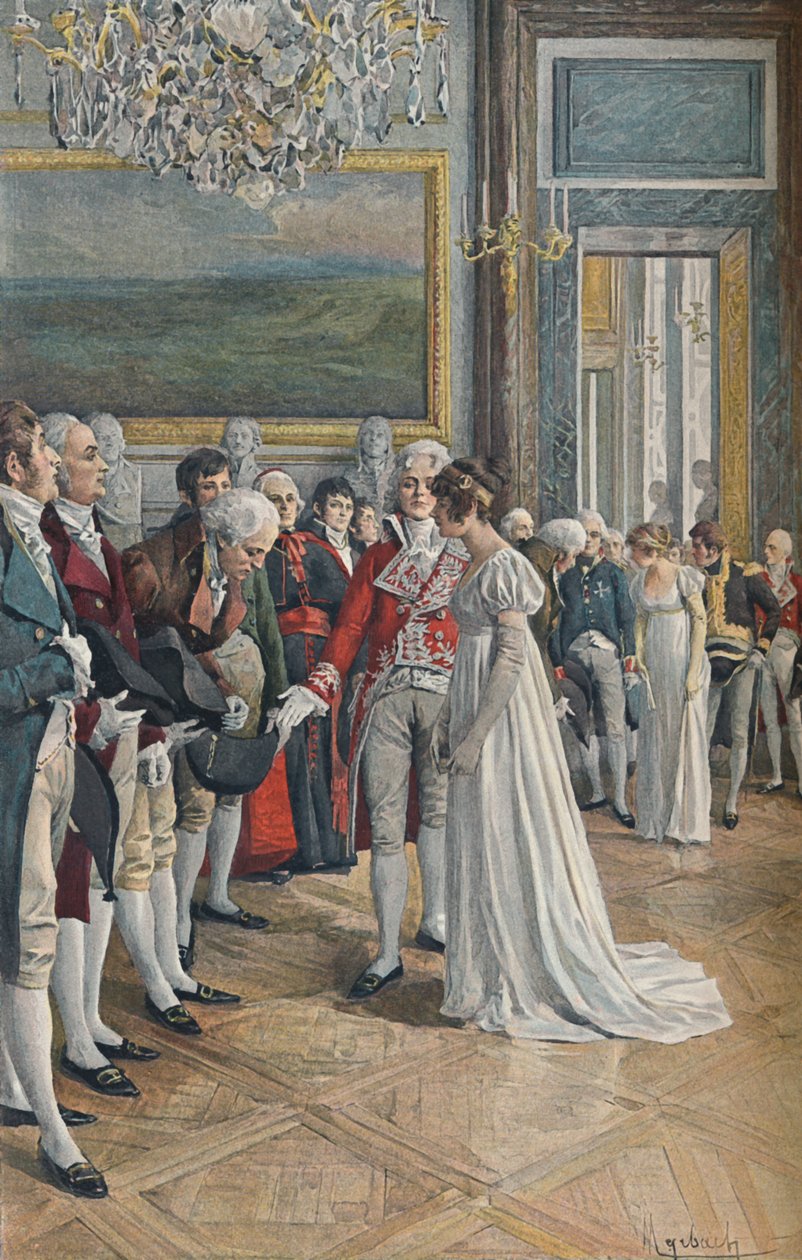 Madame Bonaparte tar emot ambassadörer på Tuilerierna, 1896 av Unbekannt
