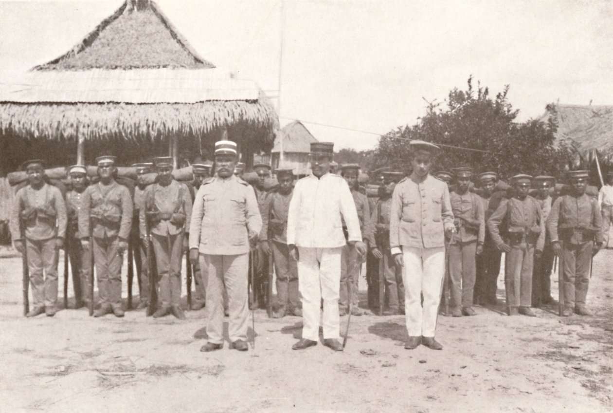 Madeira-Mamore Railway: På gränsen mellan Bolivia och Brasilien: Bolivianska officerare och soldater, 1914 av Unbekannt