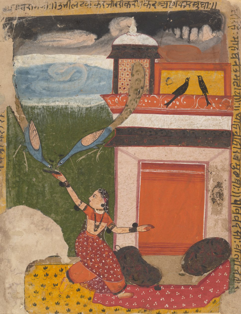 Madhumadhavai Ragini...från a Dispersed Ragamala Series Garland of Musical Modes, c1640-5 av Unbekannt