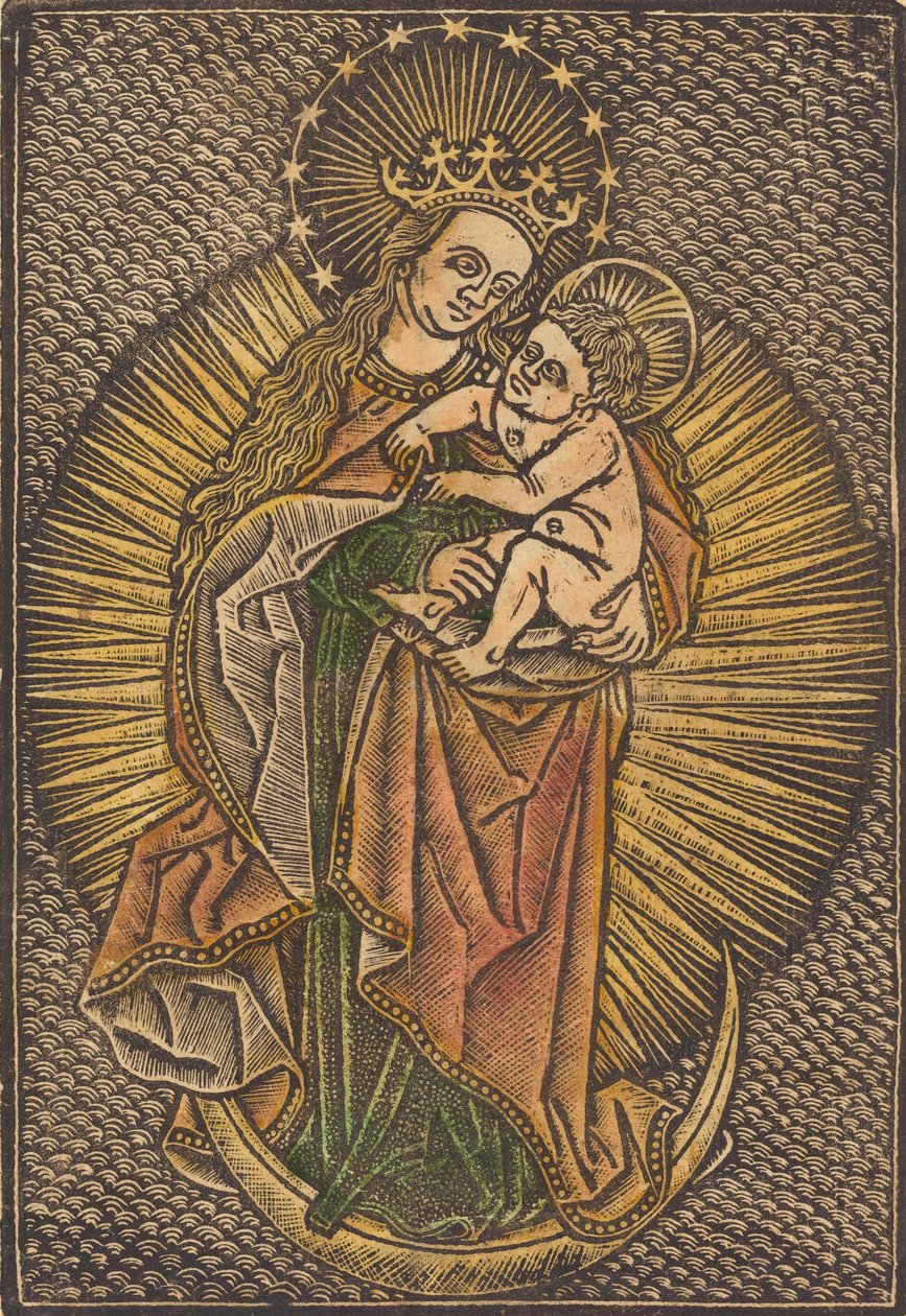 Madonna and Child in Glory, fjärde kvartalet 1400-talet. av Unbekannt
