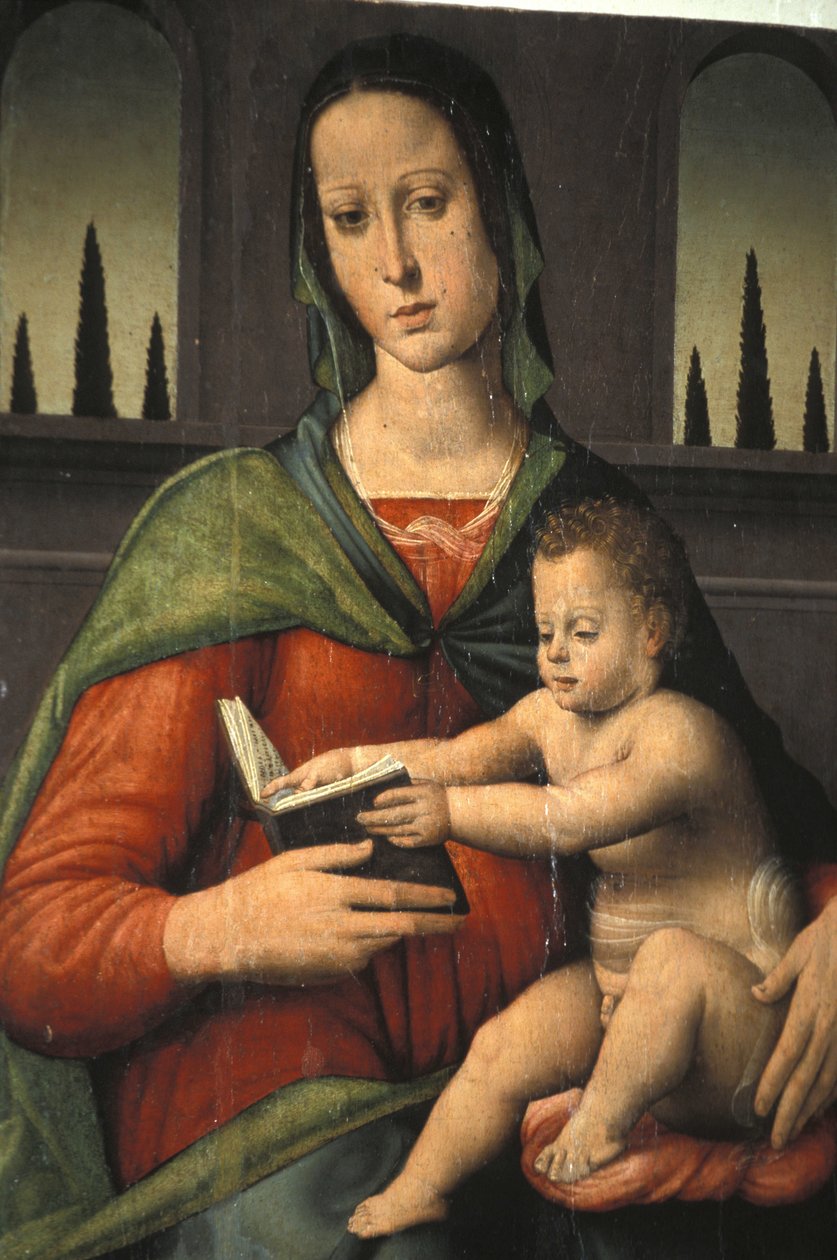Madonna och barn, XV-talet, Piersanti museum, Matelica, Marche, Italien av Unbekannt