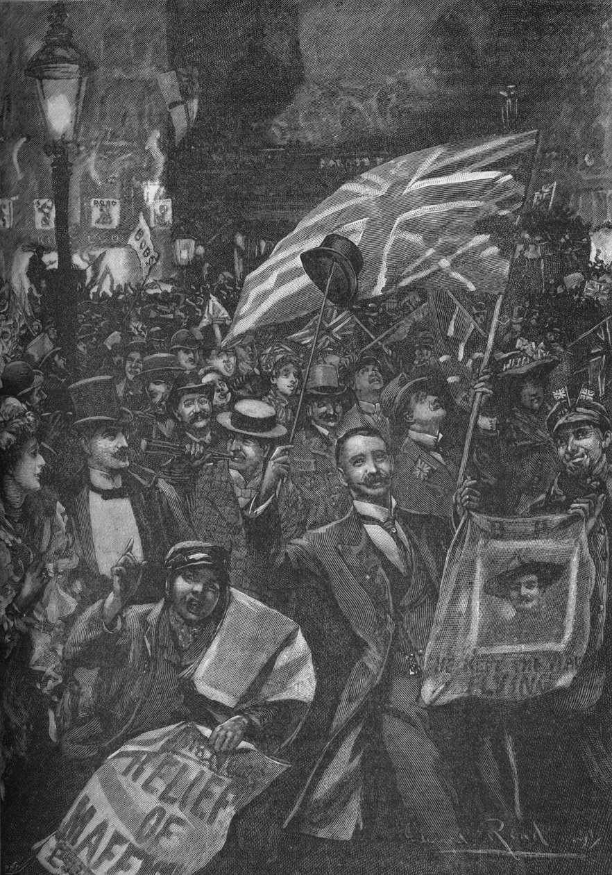 Mafeking natt i London, 1900 1906. av Unbekannt