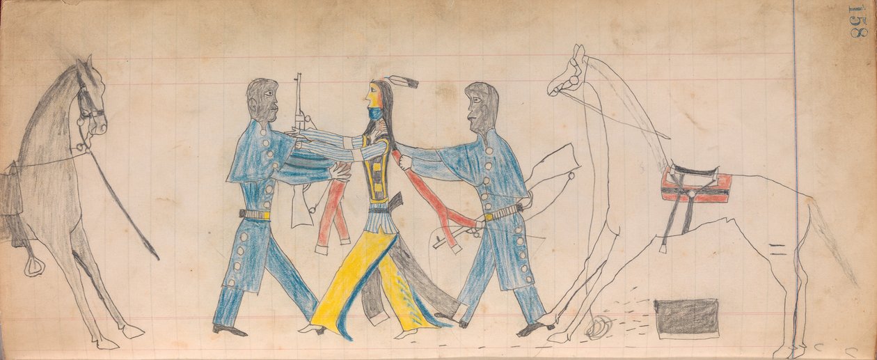 Maffet Ledger: Black Cavalry Officers and Indian, ca. 1874-81. av Unbekannt