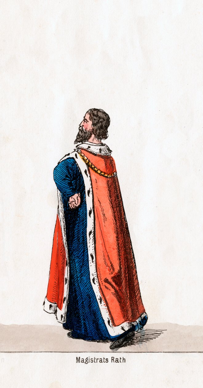 Magistrat, kostymdesign för Shakespeares pjäs, Henry VIII, 1800-talet av Unbekannt