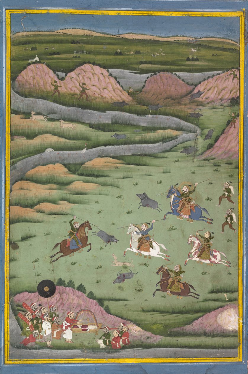 Maharana Amar Singh II eller Sangram Singh Jagar vildsvin, 1800-talet. av Unbekannt
