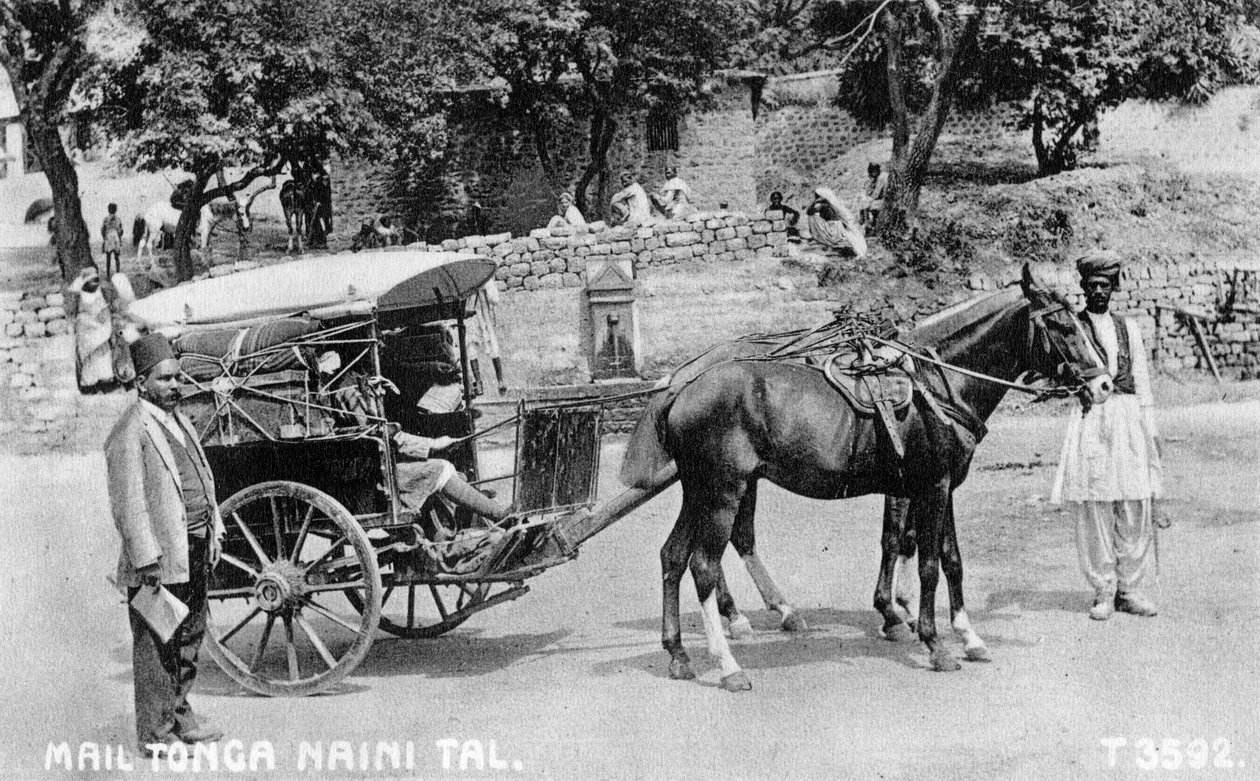 Mail tonga, Nainital, Indien, 1917 av Unbekannt