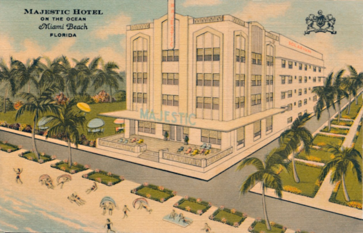 Majestic Hotel on the Ocean. Miami Beach, Florida, c1940-talet av Unbekannt