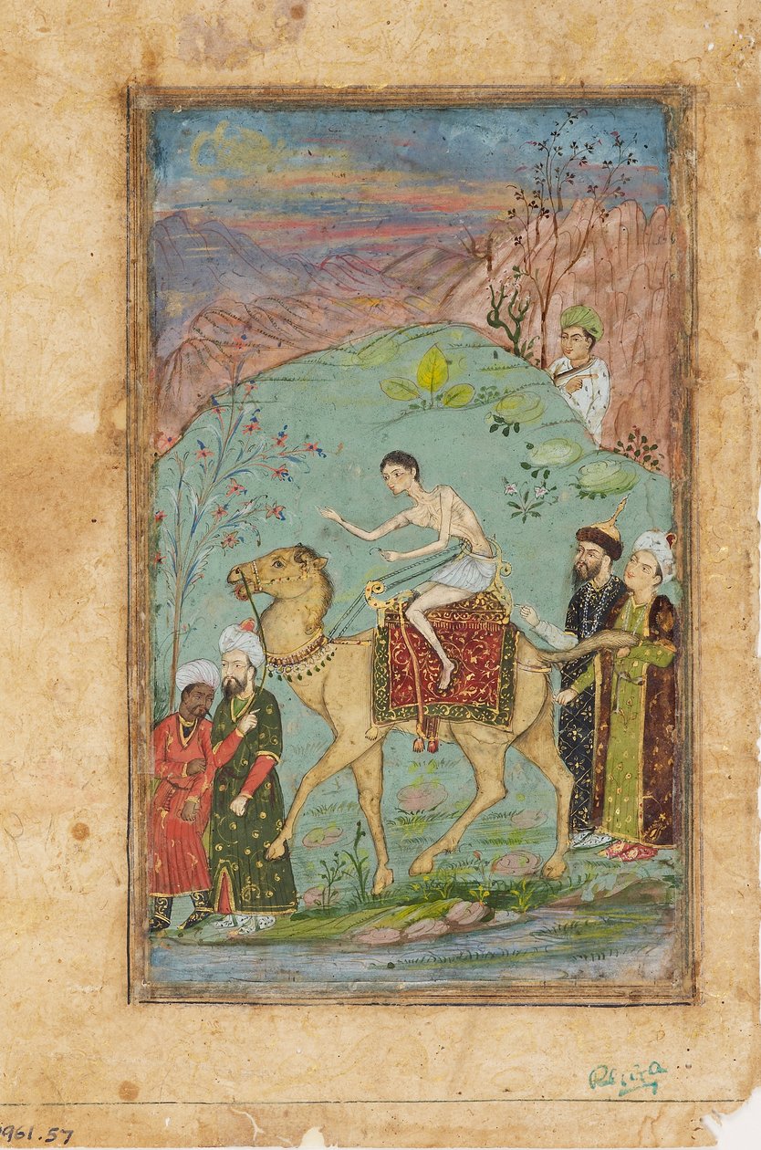 Majnun på en kamel, 1800-talet av Unbekannt