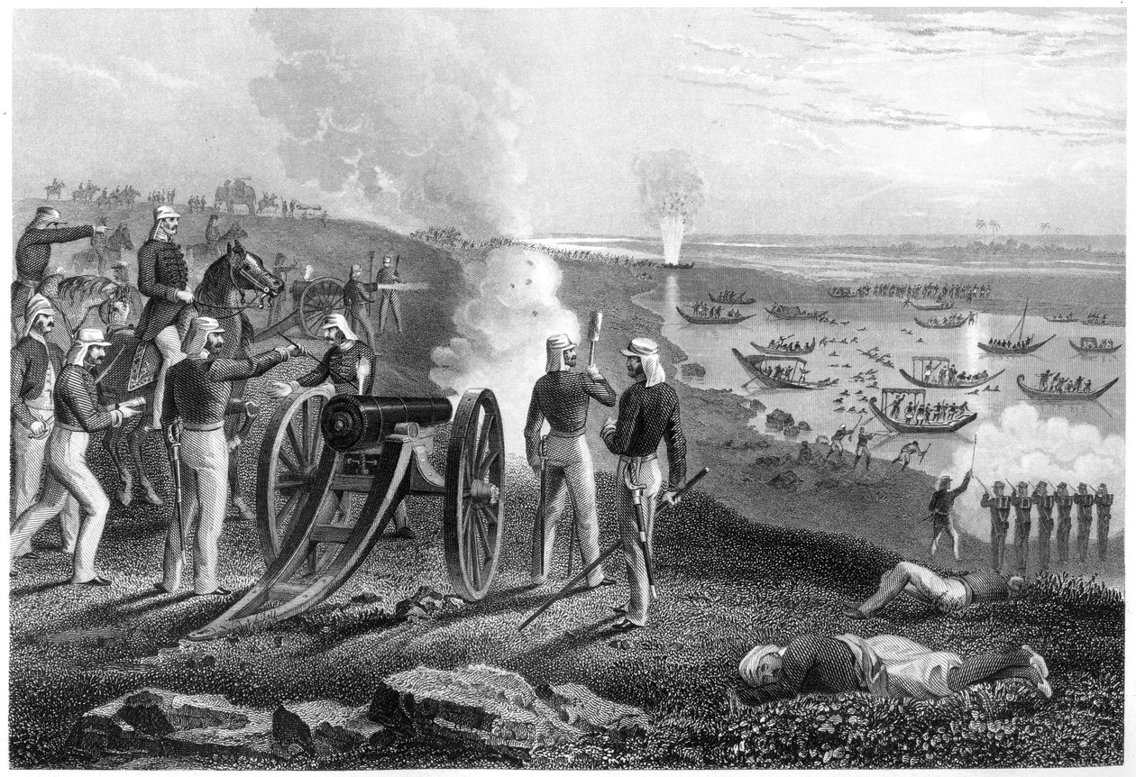 Major Eyre körde Oude-rebellerna från Allahabad, 1857, c1860 av Unbekannt