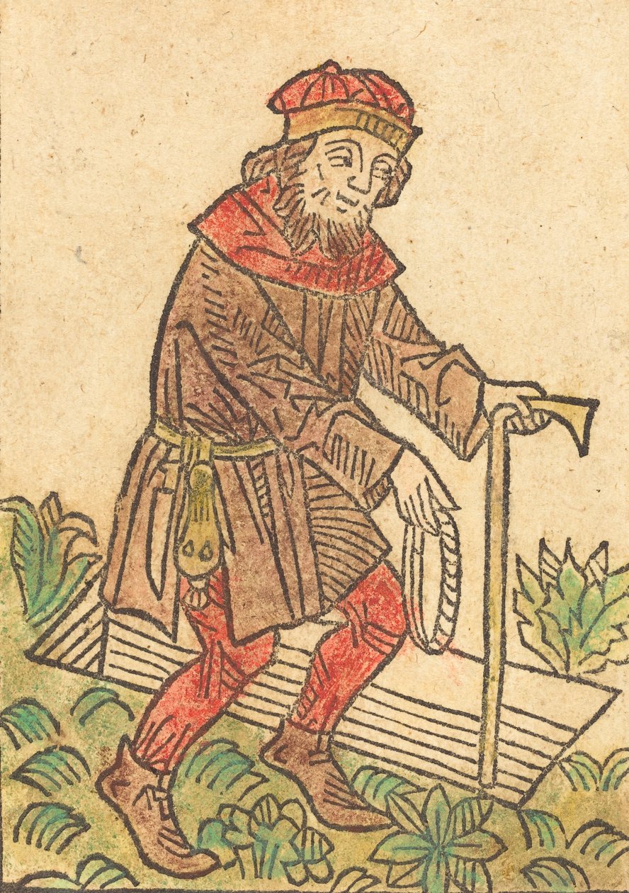 Man går mot en grav, ca. 1495. av Unbekannt