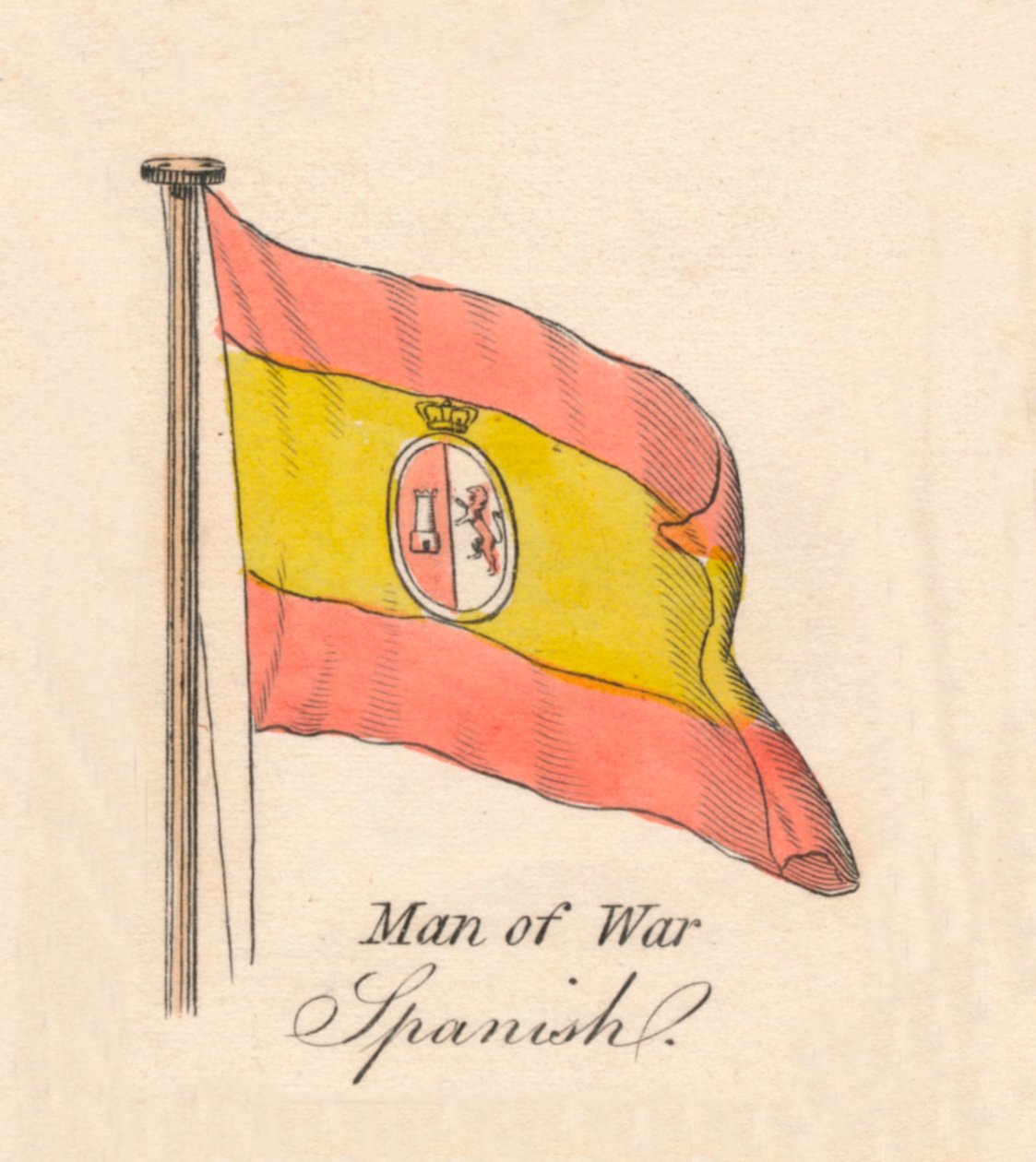 Man of War - Spanska, 1838 av Unbekannt