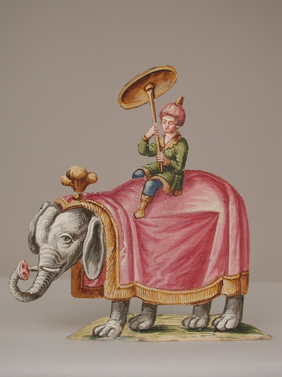 Man on Elephant, 1700-talet. av Unbekannt