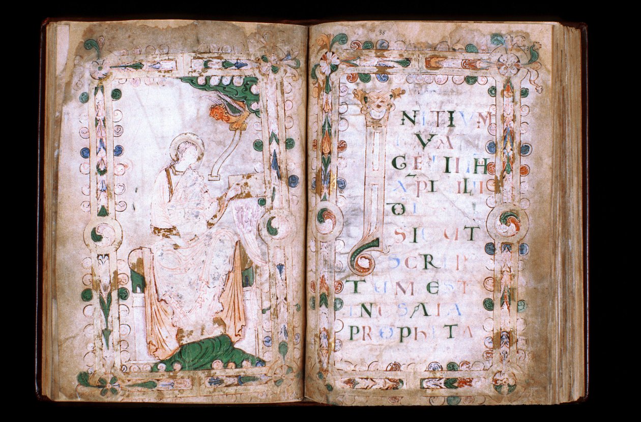 Manche N* 067, Vil de Mortain, Skatt i Saint Evroults kollegiala kyrka, evangeliebok från 900-talet. av Unbekannt