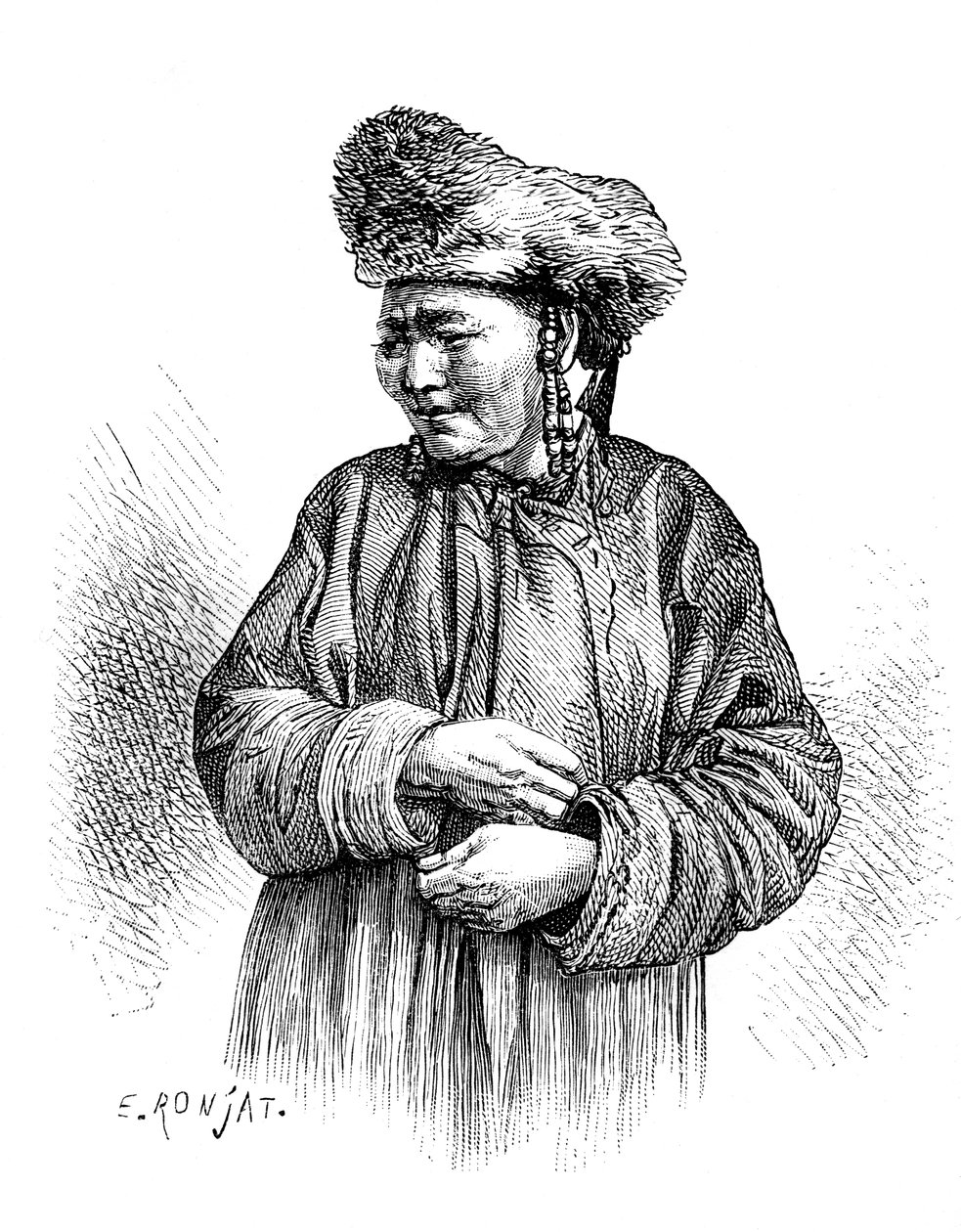 Manchu kvinna, c1890 av Unbekannt