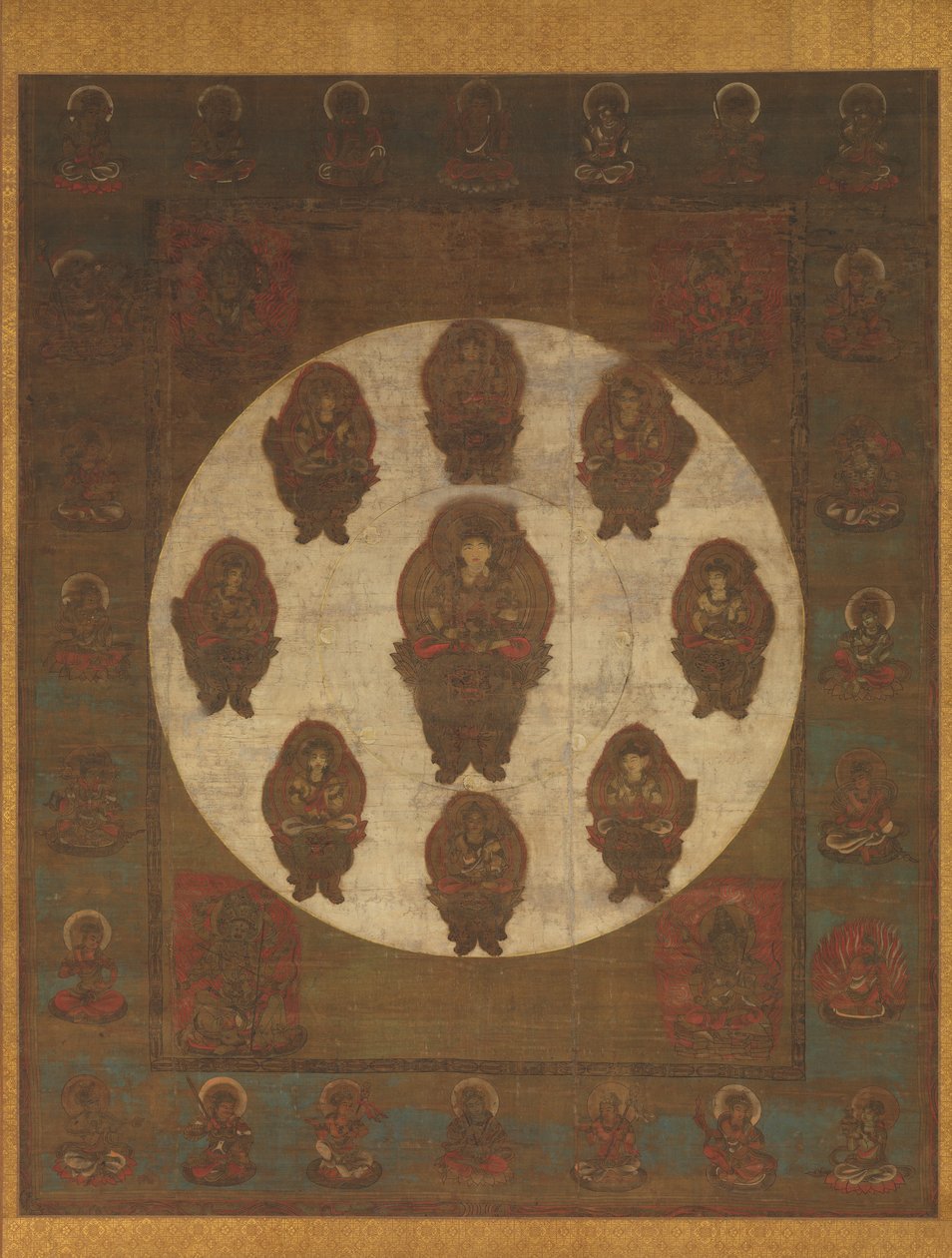 Mandala av Monju Bosatsu, 1200-talet. av Unbekannt