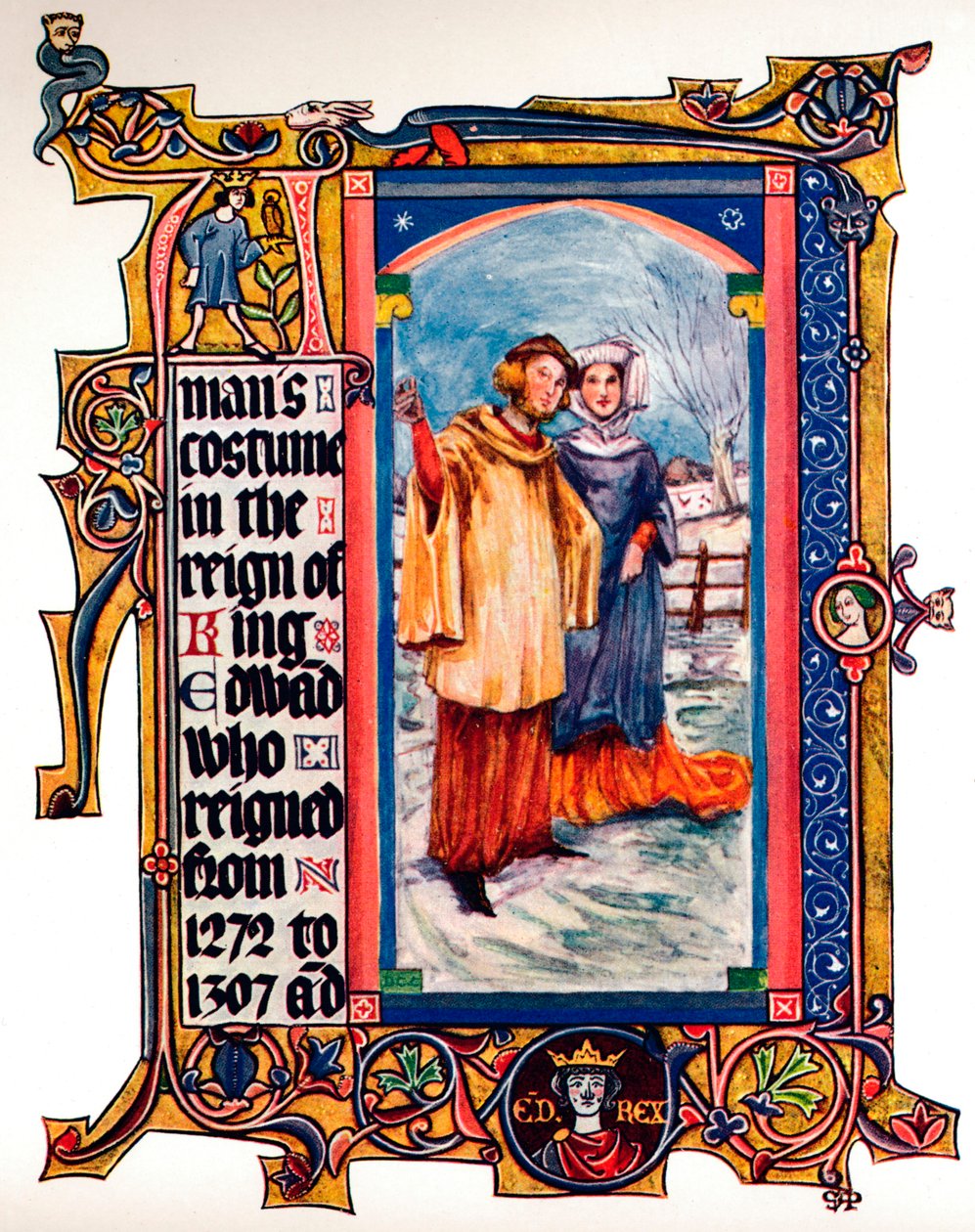 Mans kostym under kung Edward I:s regering, 1909 av Unbekannt