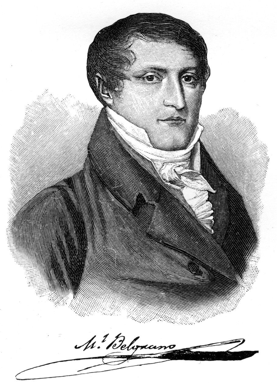 Manuel Belgrano, argentinsk ekonom, advokat, politiker och militärledare från 1800-talet, 1901 av Unbekannt