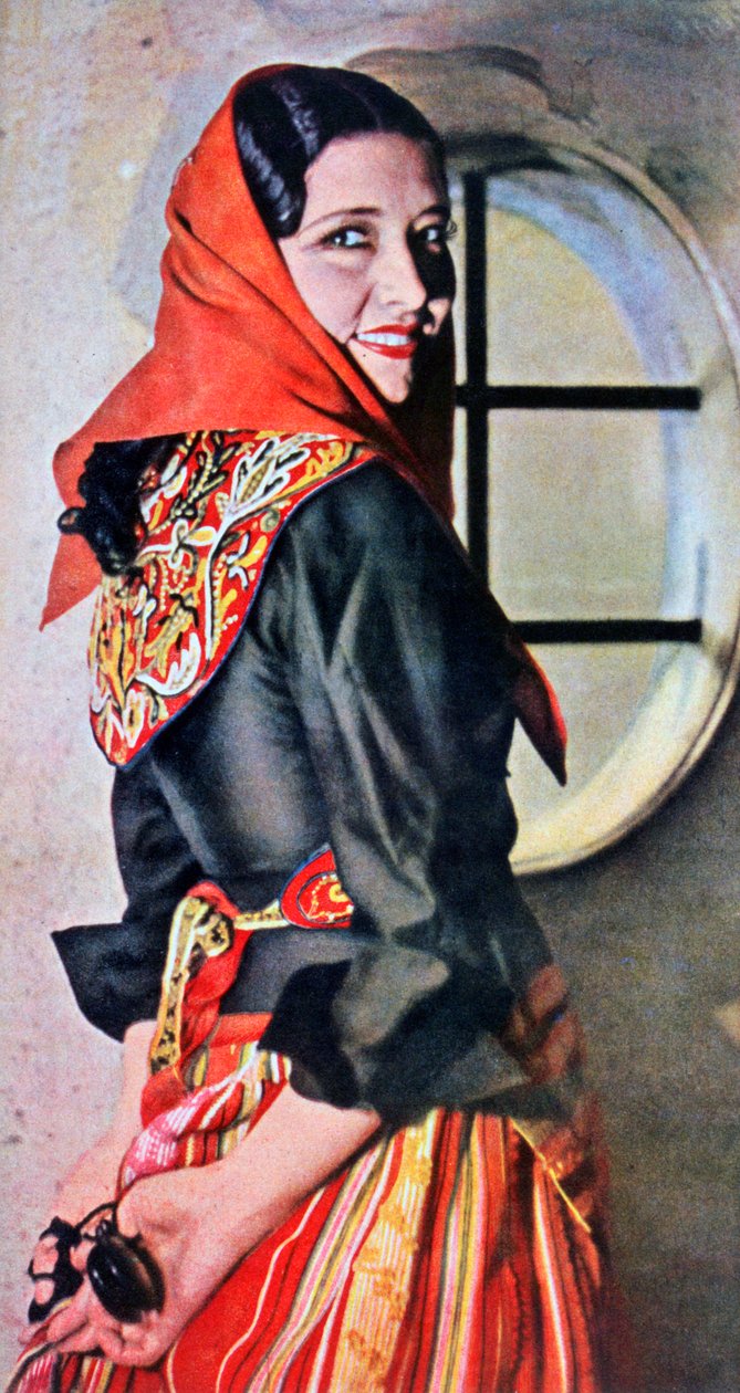 Manuela Del Rio, spansk skådespelerska och dansare, 1943 av Unbekannt