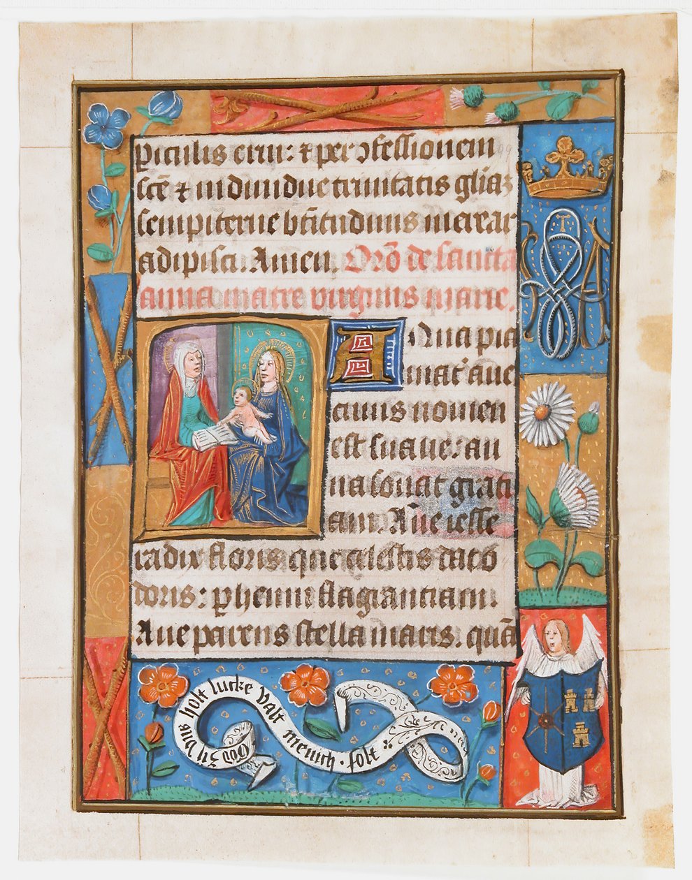 Manuskriptblad från en timbok, ca. 1500. av Unbekannt