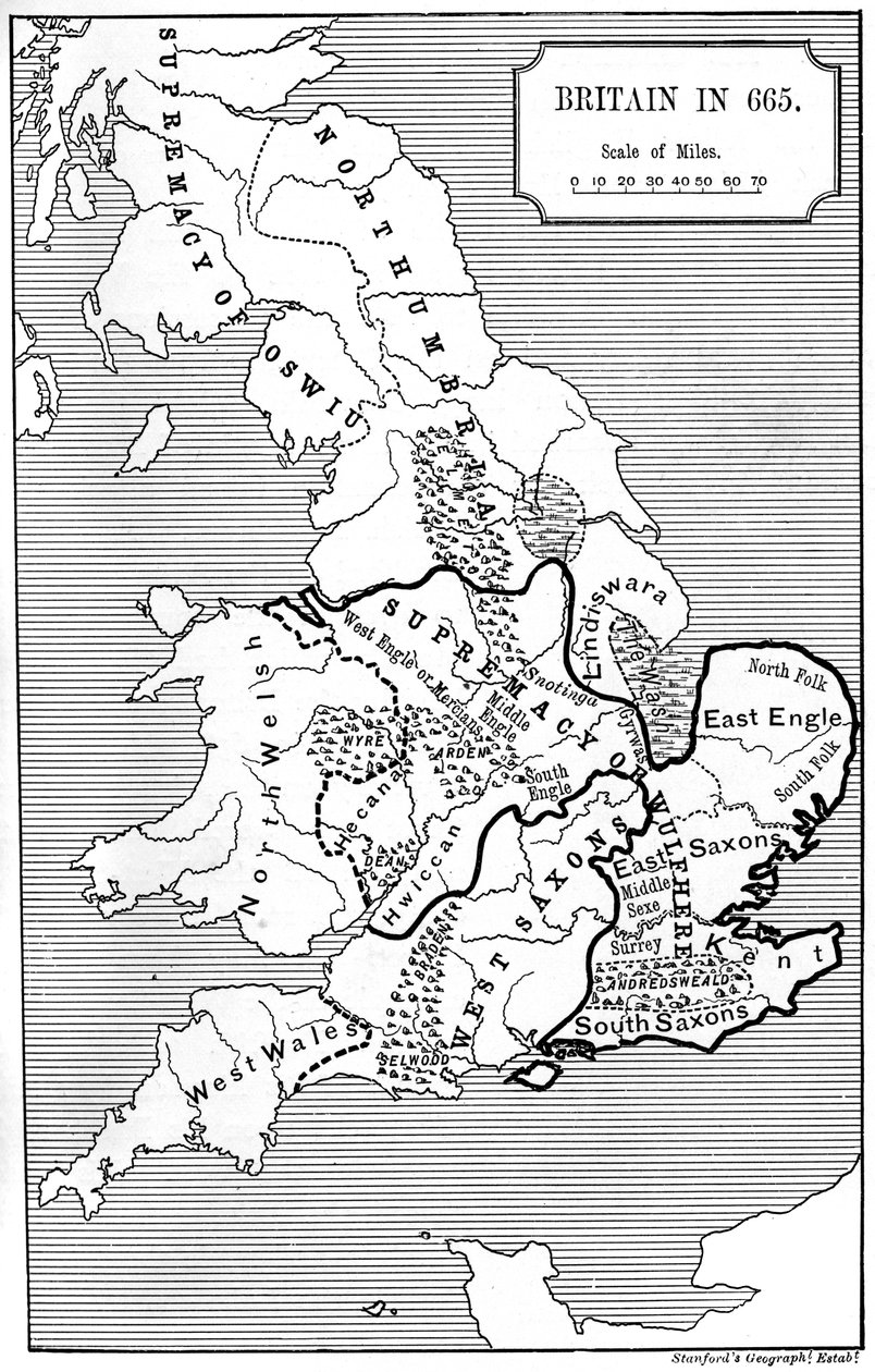 Karta över Storbritannien 665, 1892 av Unbekannt