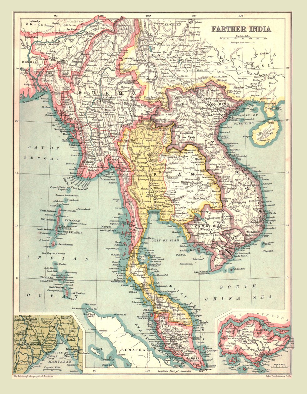 Karta över längre Indien, 1902. av Unbekannt