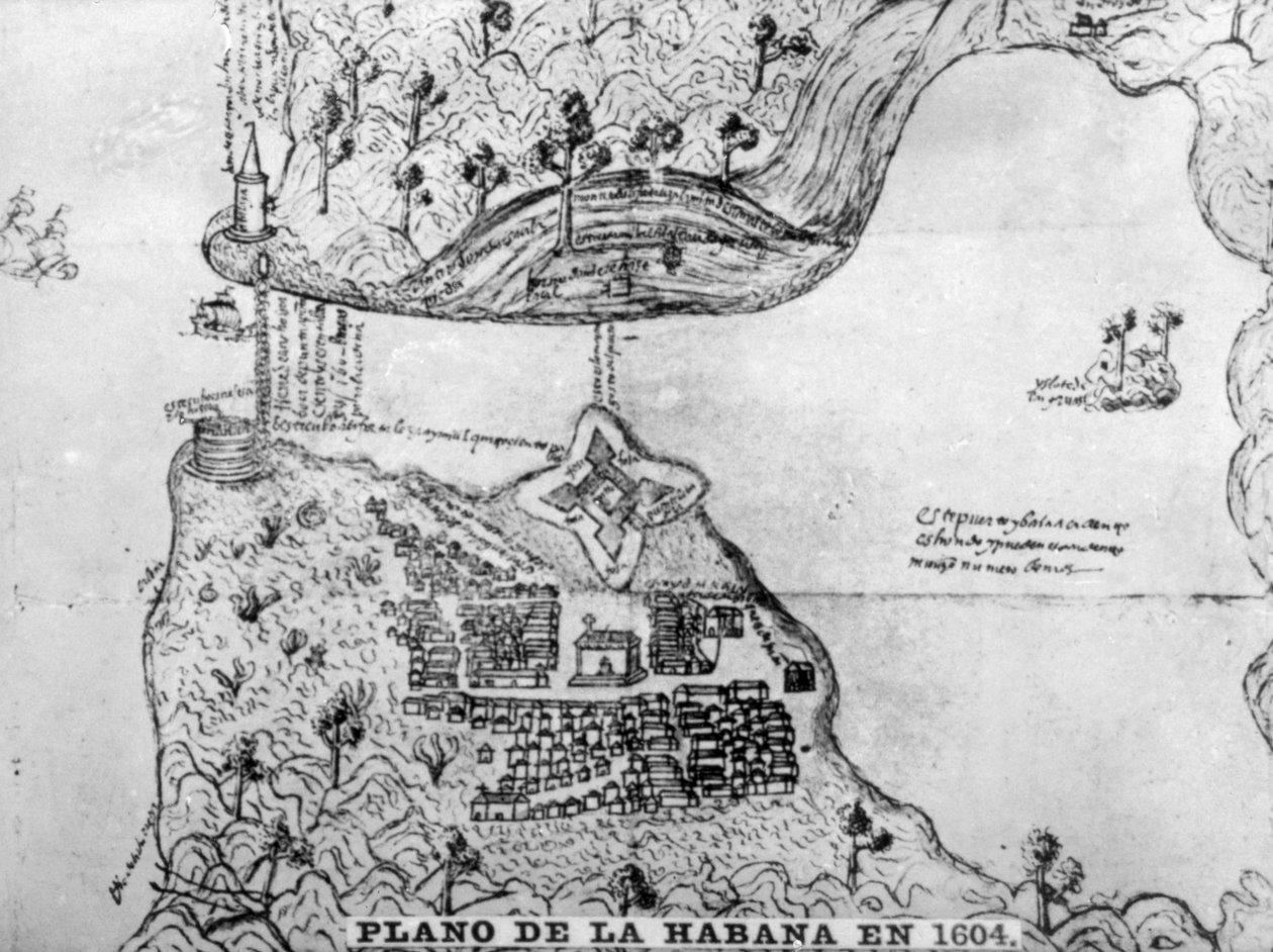 Karta över Havanna, 1608, 1920-talet av Unbekannt