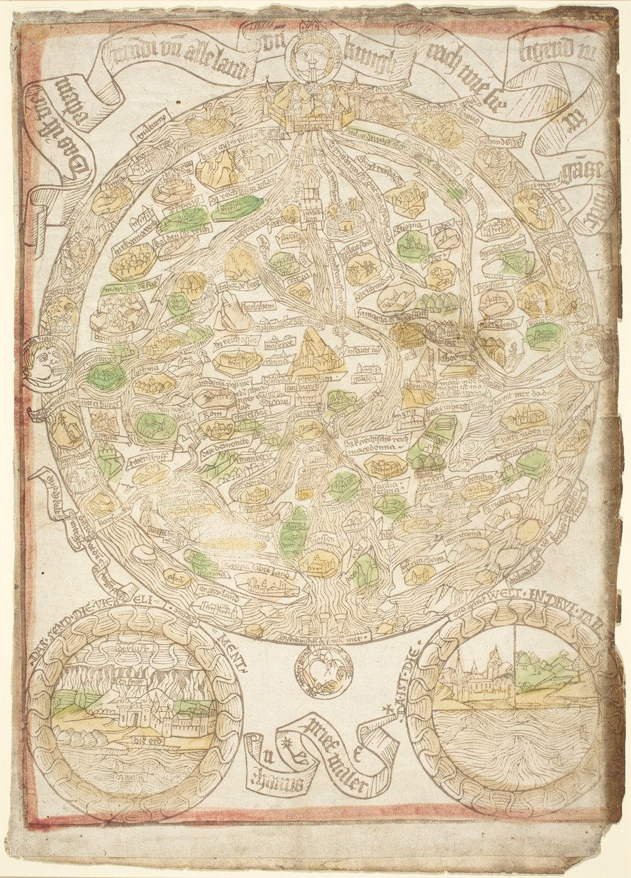 Karta över världen, ca. 1480. av Unbekannt