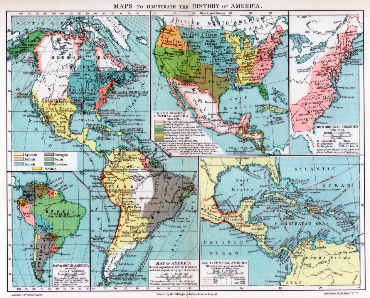 Kartor för att illustrera Amerikas historia, 1901 av Unbekannt