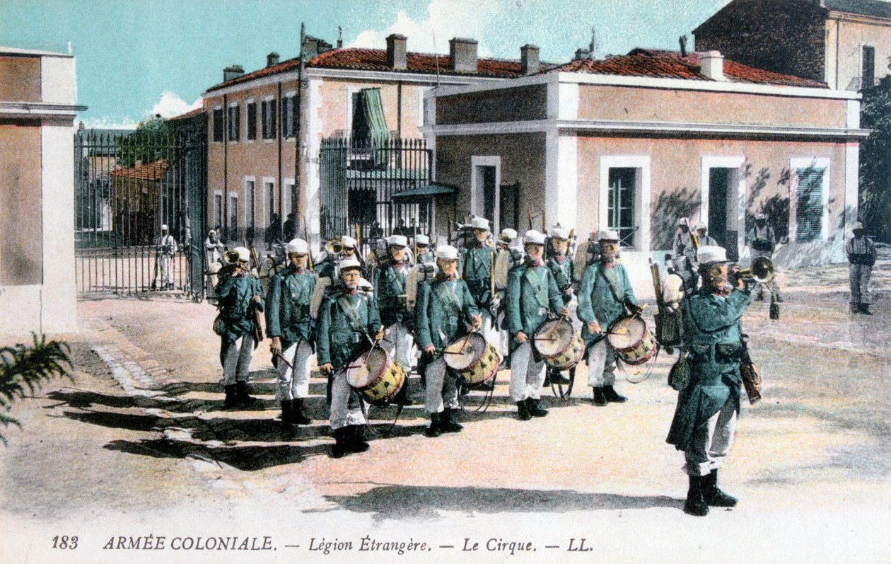 Marschband, Franska främlingslegionen, c1910 av Unbekannt