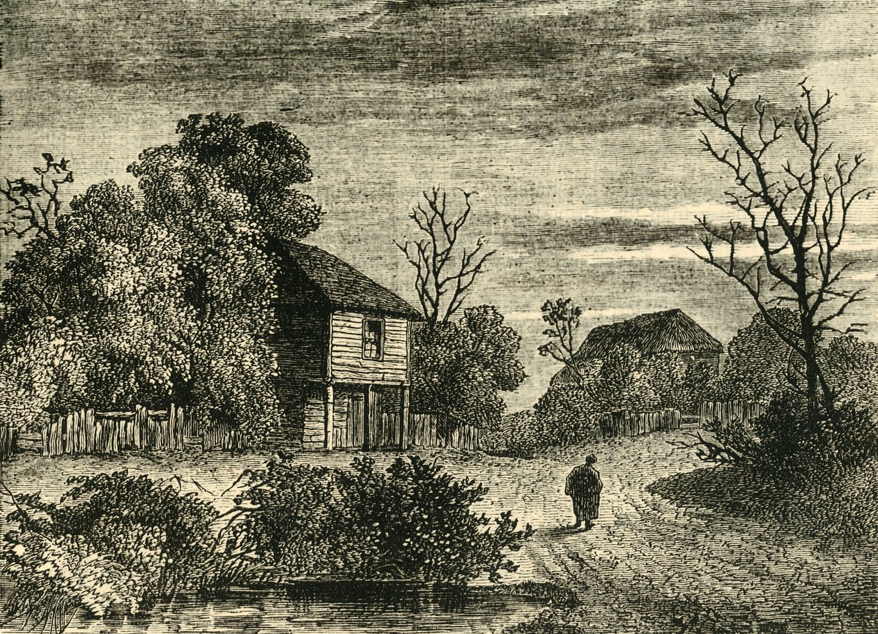 Margaret Finchs Cottage, Norwood 1808, c1878. av Unbekannt