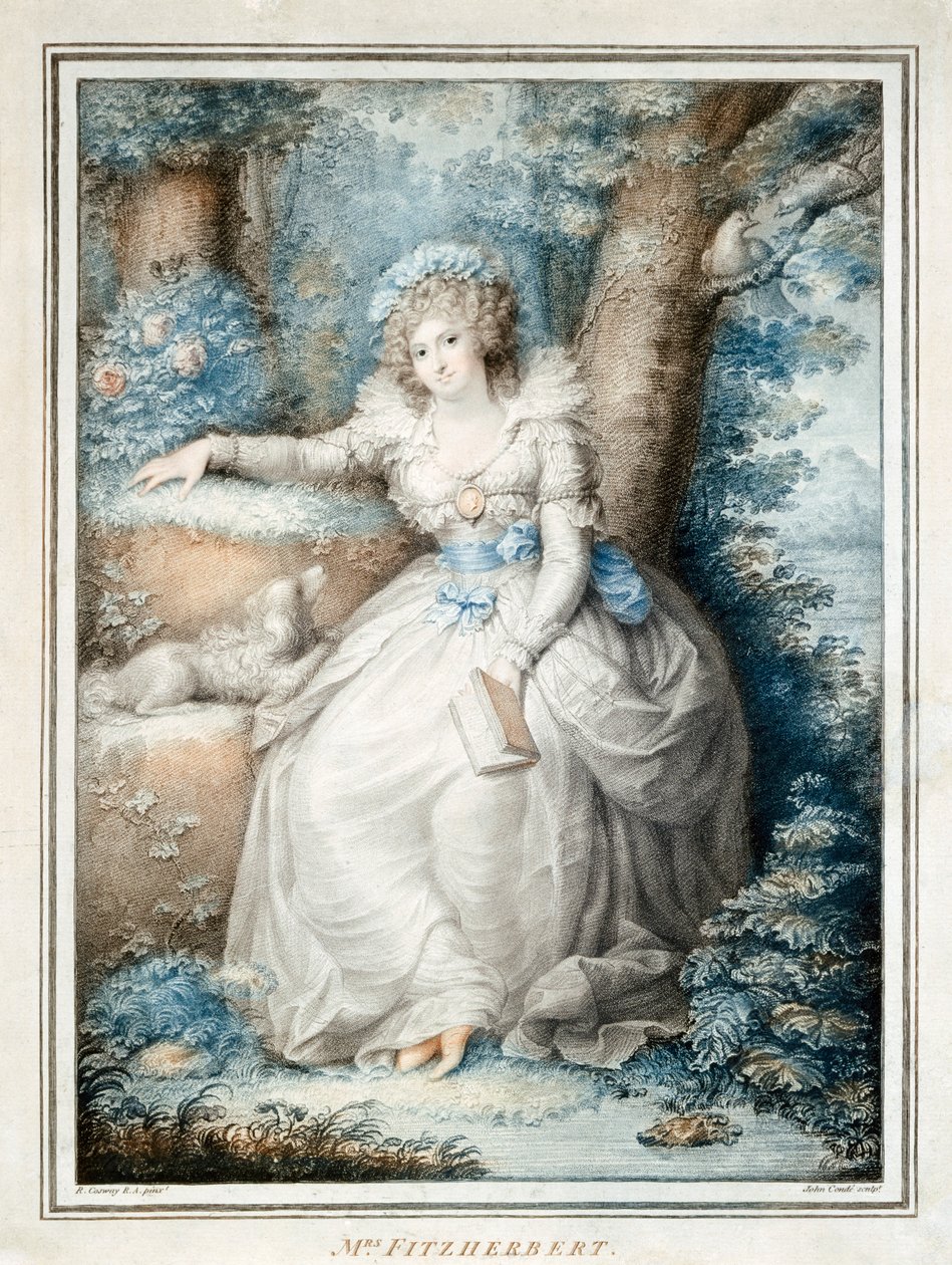 Maria Fitzherbert, följeslagare till kung George IV innan han blev kung, 1800-talet av Unbekannt