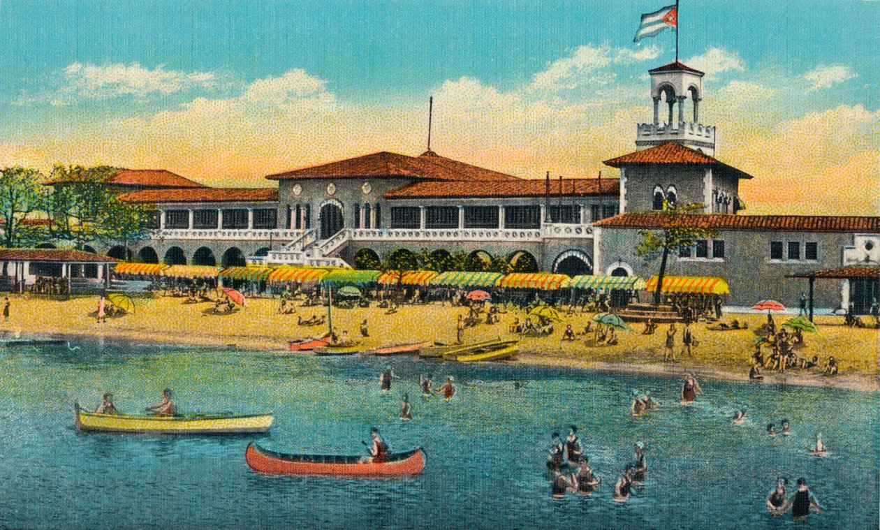 Marianao badstrand, Havanna, Kuba, c1910 av Unbekannt