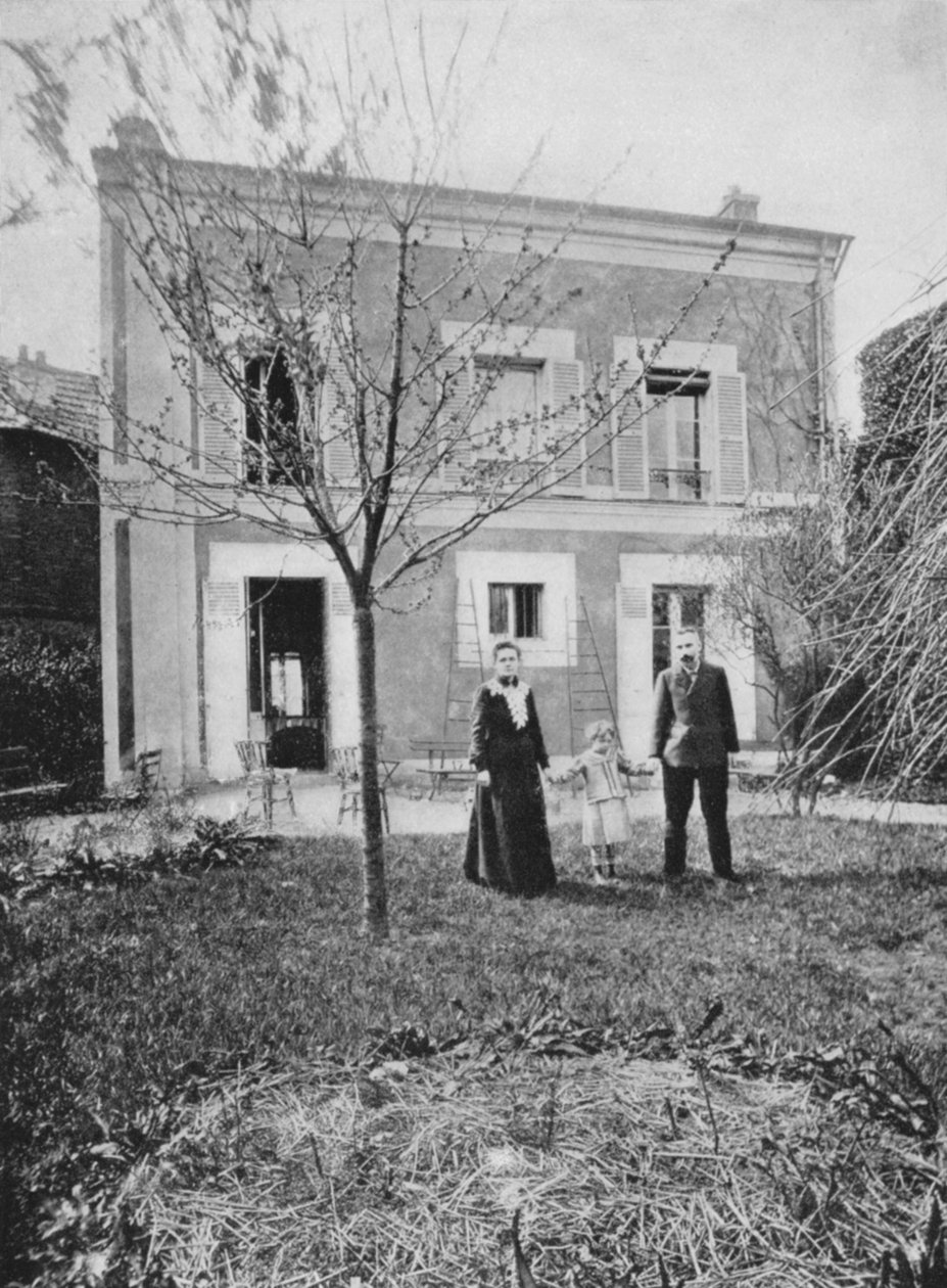 Marie 1867-1934 och Pierre 1859-1906 Curie av Unbekannt