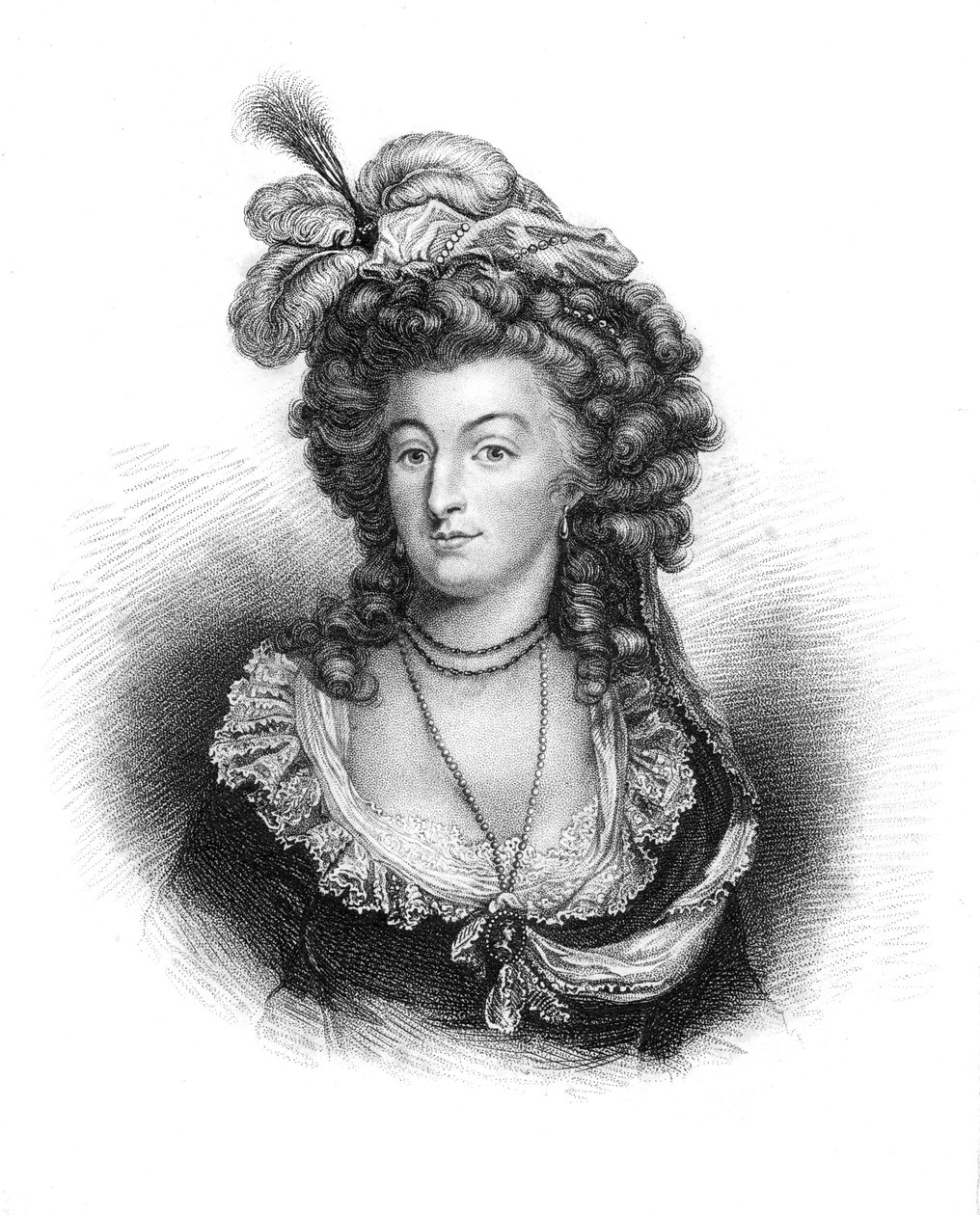 Marie Antoinette, drottning gemål av Ludvig XVI av Frankrike, 1843 av Unbekannt