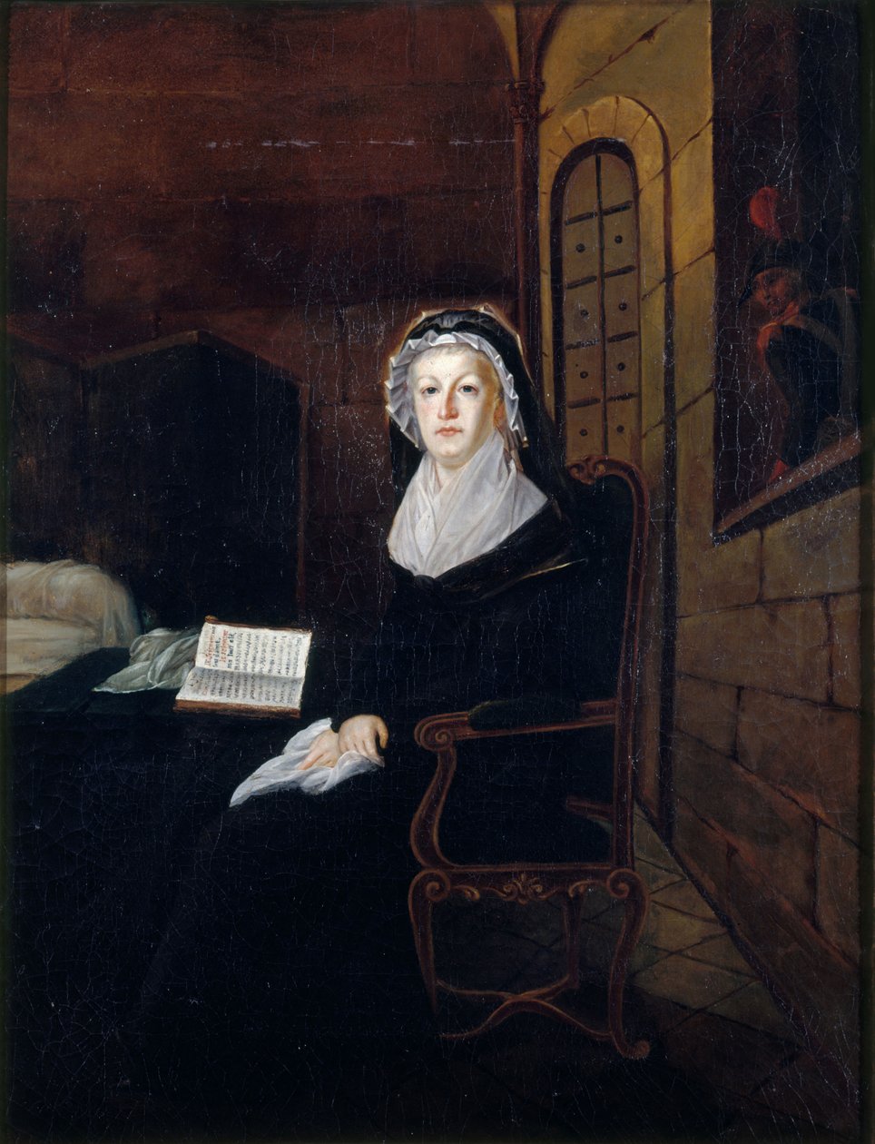 Marie Antoinette på Conciergerie, ca. 1815. av Unbekannt