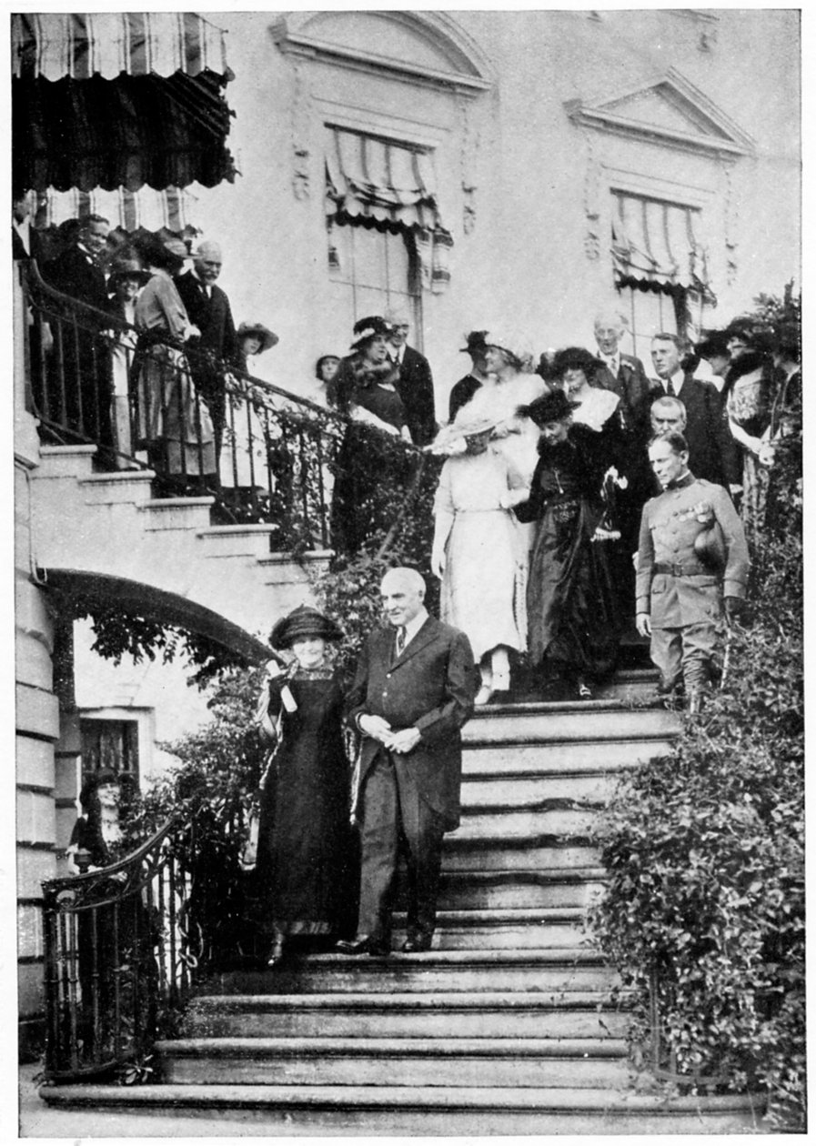 Marie Curie, polskfödd fransk fysiker med USA:s president Harding, 1921 av Unbekannt