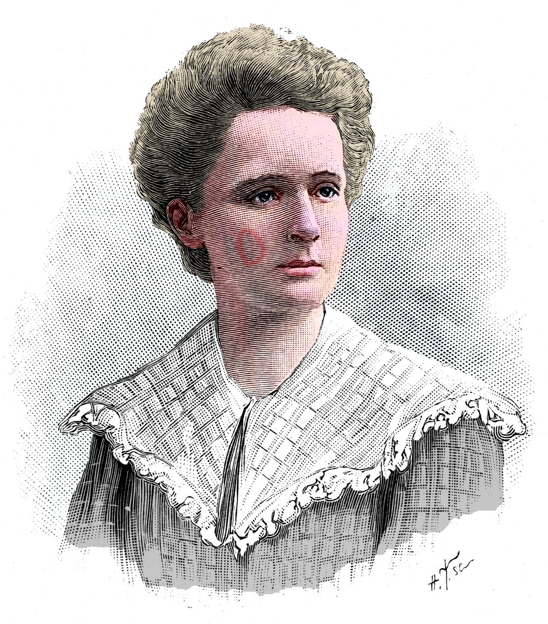 Marie Sklodowska Curie, polskfödd fransk fysiker, 1904. av Unbekannt