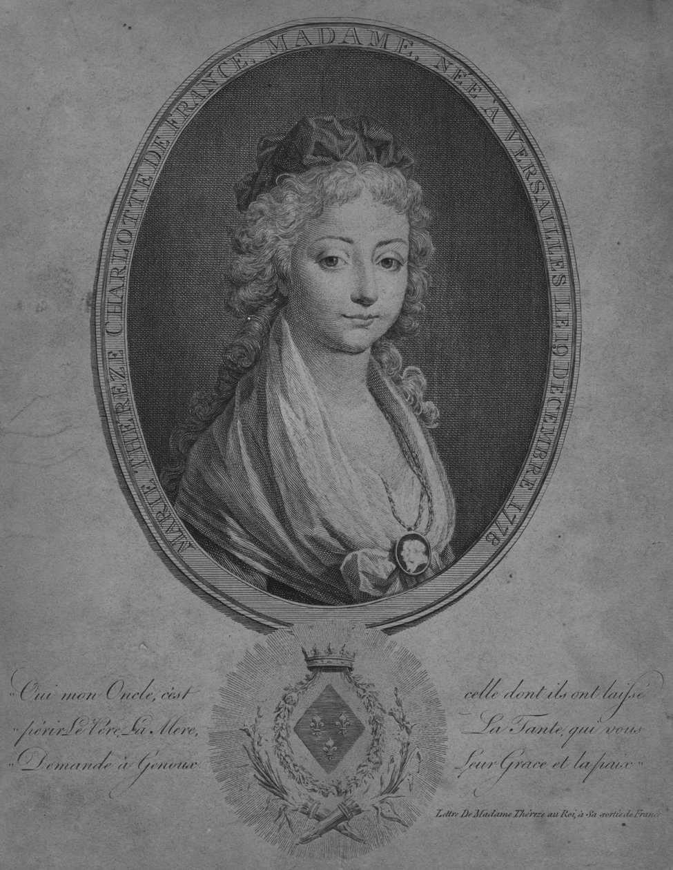 Marie Therese av Angouleme, Duchesse de Bourbon, tidigt 1800-tal av Unbekannt