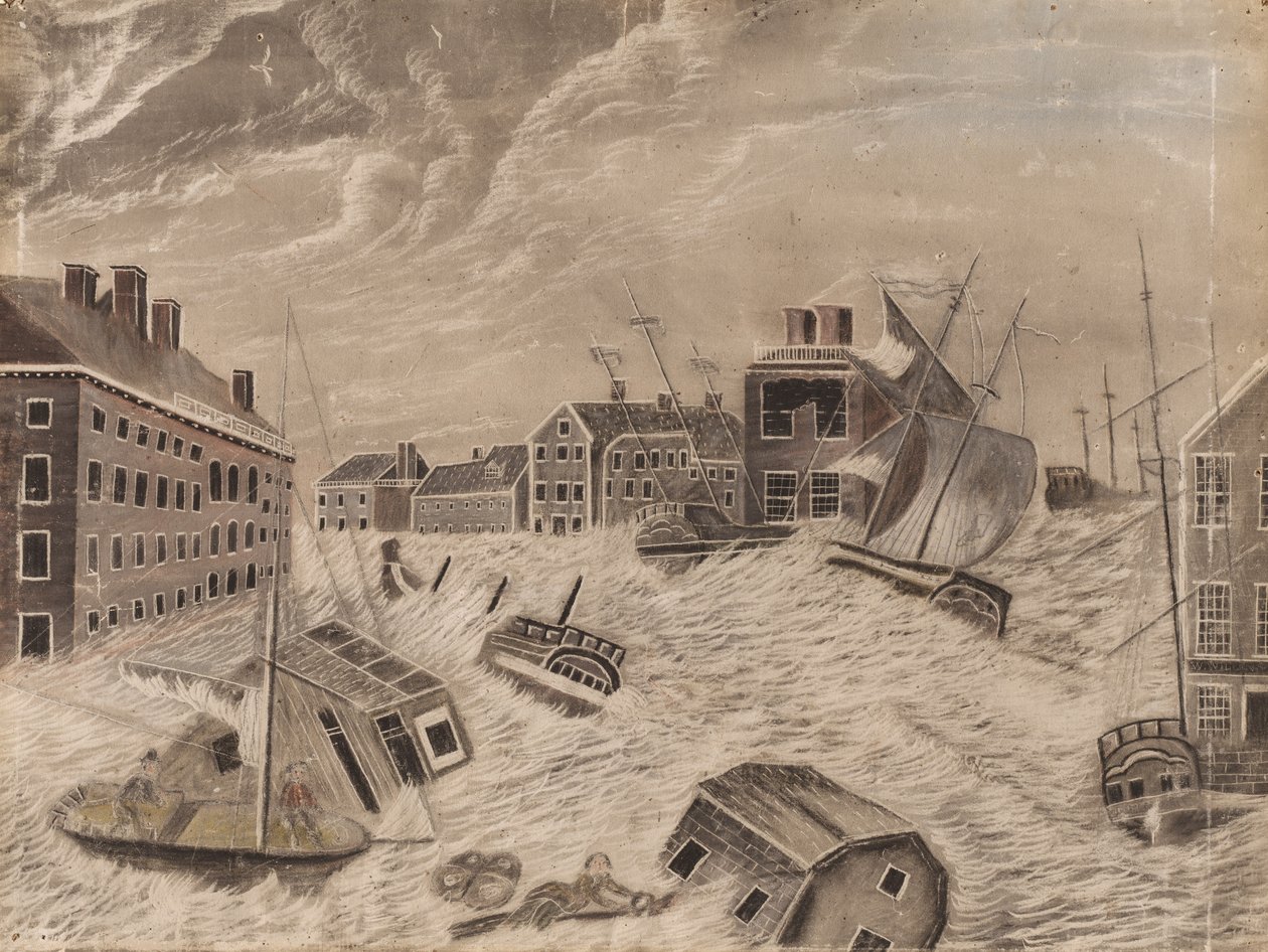 Market Square, Providence, Rhode Island, under den stora septemberkulningen, 1815, 1815. av Unbekannt