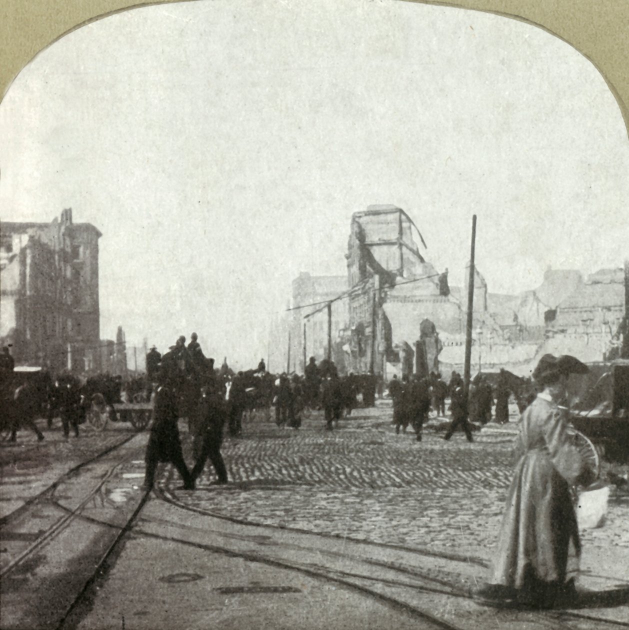 Market St. från färjedepån - Chronicle and Call-byggnader på avstånd, 1906. av Unbekannt