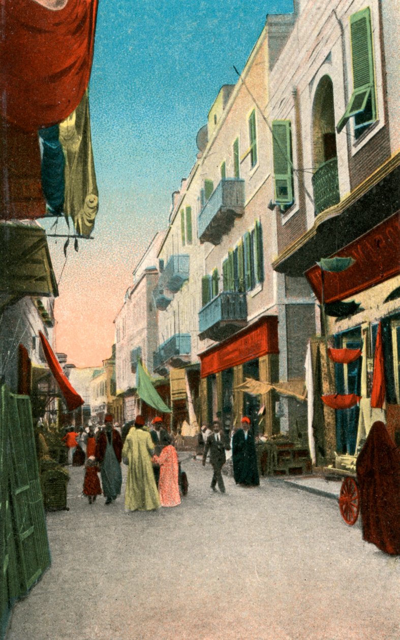 Market Street, Suez, Egypten, 1900-talet av Unbekannt