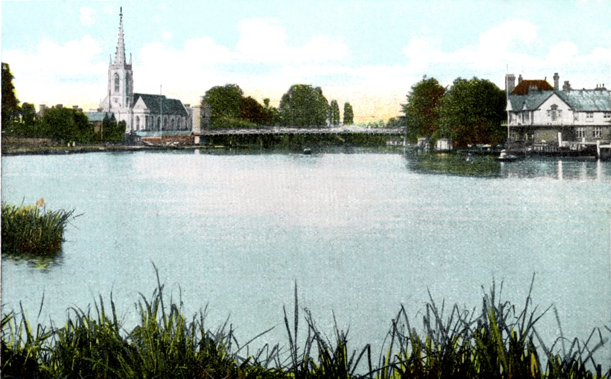 Marlow Bridge and Church, Buckinghamshire, 1900-talet av Unbekannt
