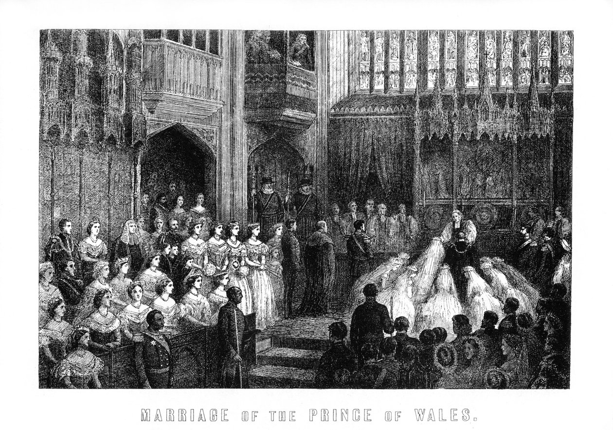 Bröllop med prinsen av Wales, St Georges Chapel, Windsor den 10 mars 1863, 1899 av Unbekannt