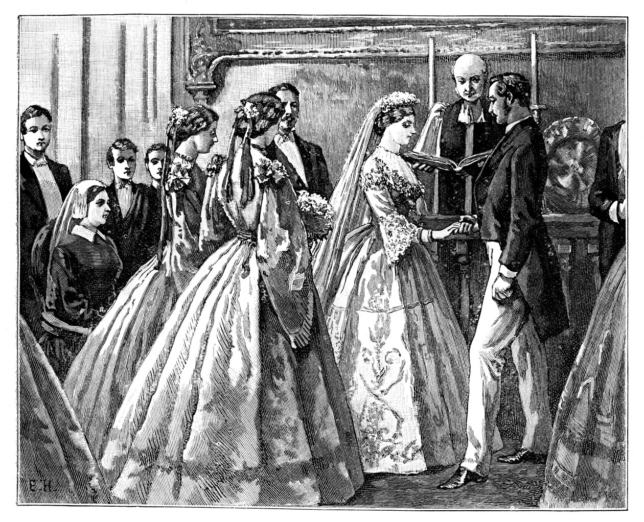 Bröllop av prinsessan Alice och Ludwig IV, storhertig av Hessen, 1 juli 1862 sent 1800-tal av Unbekannt