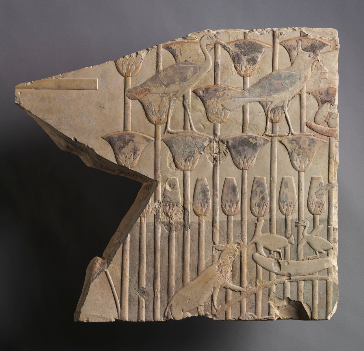 Marshscen med katt och fåglar, ca. 667-647 f.Kr. av Unbekannt