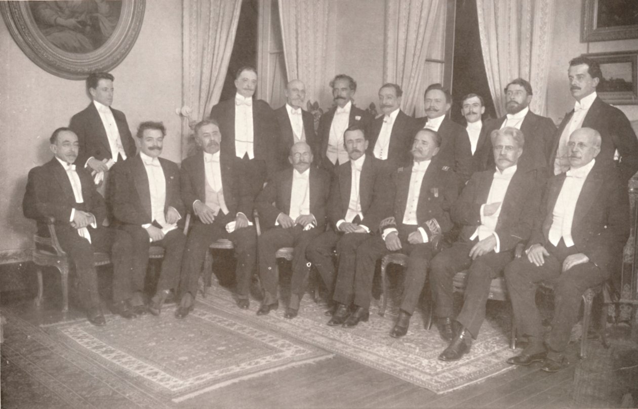 Marskalk Hermes da Fonseca med sina statssekreterare och rådgivare, 1914 av Unbekannt