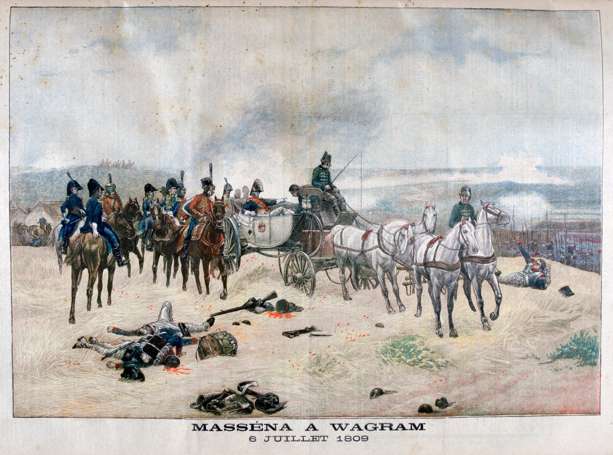 Marskalk Massena vid slaget vid Wagram, Österrike, 5-6 juli 1809, 1904 av Unbekannt